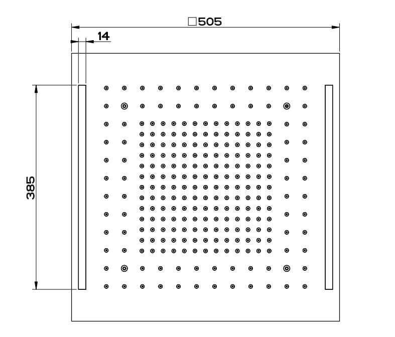 Квадратная встраиваемая насадка для душа с водопадом Gessi Colour ARCH-00054878 - Вид №7