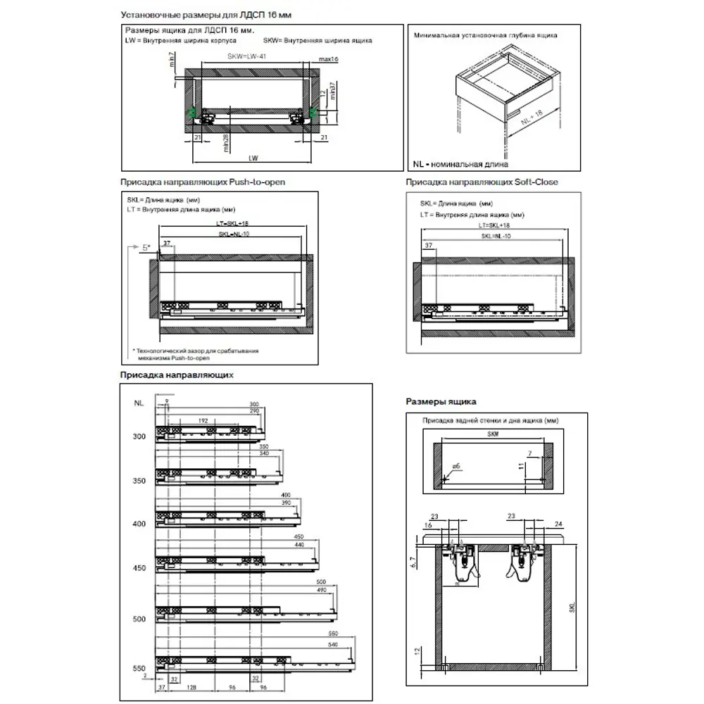 Направляющие скрытого монтажа FIRMAX 450 мм, металл, цвет серый STLM-2028815 - Вид №5