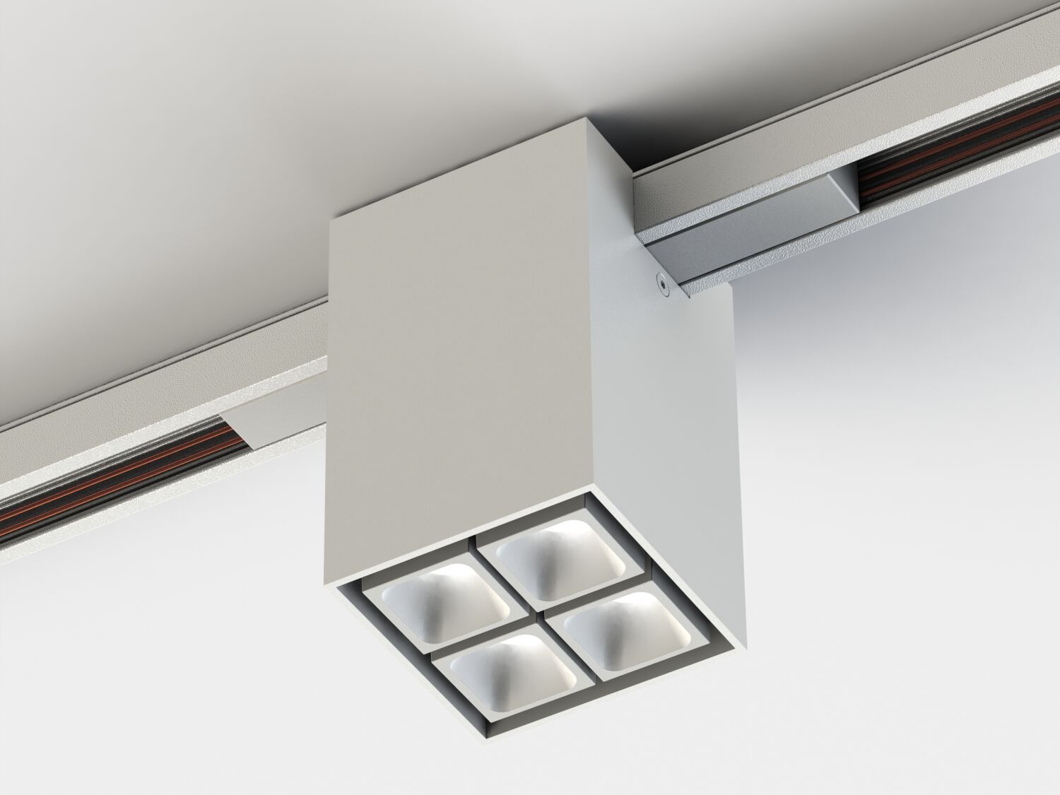 Потолочный алюминиевый квадратный светодиодный прожектор Lucifero's мини-трек-потолок ARCH-00083622 - Вид №2