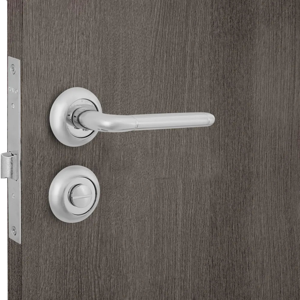 Дверные ручки Punto Rex с запиранием комплект цвет хром STLM-2156375 - Вид №6