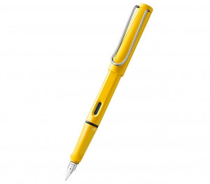 396417 Ручка перьевая "018 Safari" F, 0,5 мм, желтая Lamy