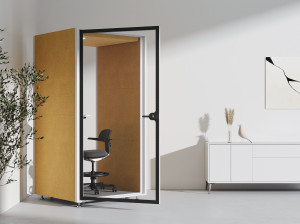 Отдельно стоящая одиночная акустическая офисная кабина