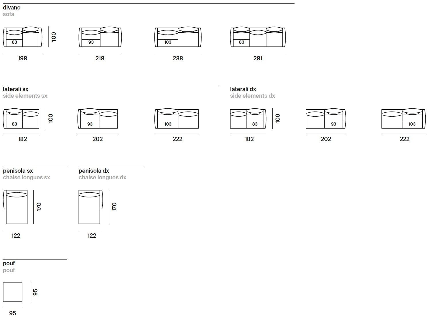 Секционный тканевый диван с полуостровом Twils NUBES ARCH-00098699 - Вид №3