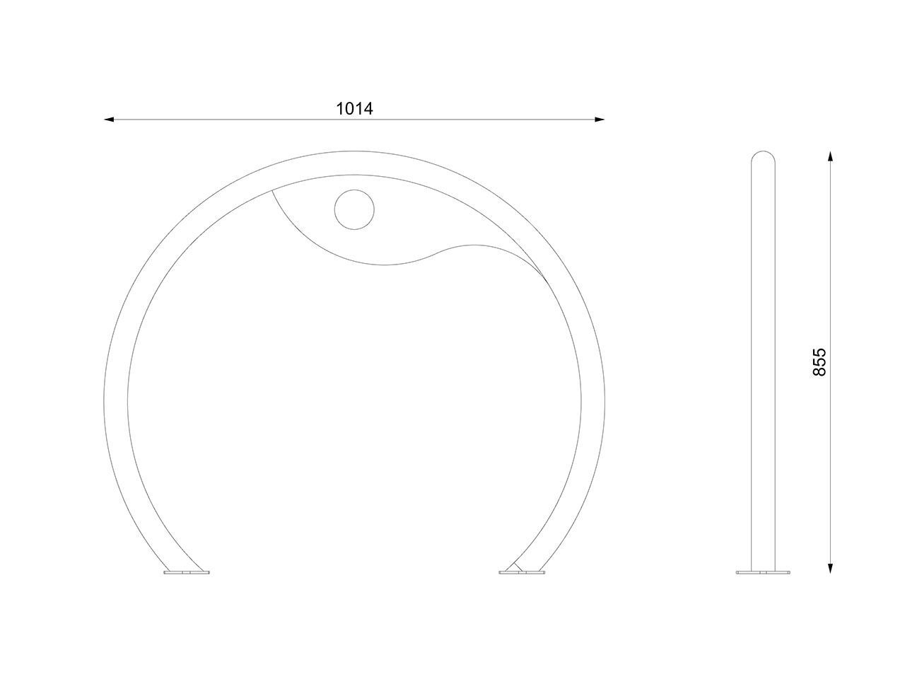 Стойка для велосипедов из оцинкованной стали Lazzari TAO ARCH-00087672 - Вид №14