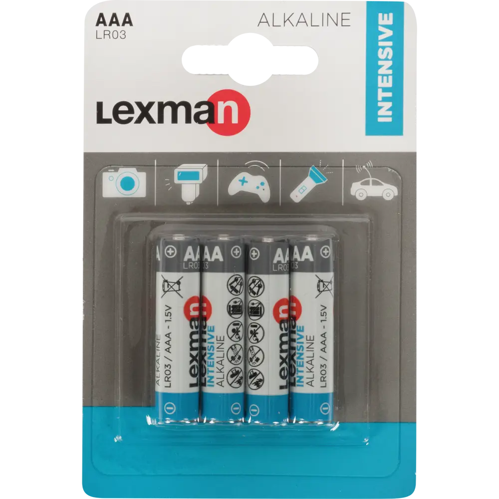 Батарейка Lexman Intensive AAA (LR03) алкалиновая 4 шт STLM-2147223