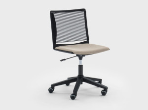 Регулируемый по высоте поворотный офисный стул из ткани