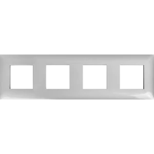 Рамка для розеток и выключателей DKC Avanti 4 поста цвет закаленная сталь