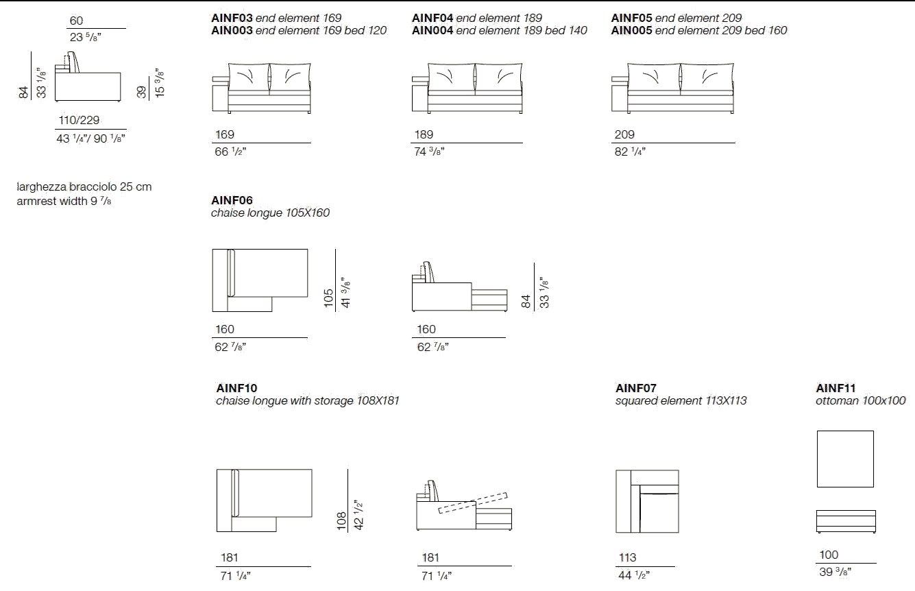 Кожаный раскладной диван-кровать с полуостровом BODEMA All-In ARCH-00131378 - Вид №5