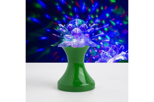 19302180 Световой прибор хрустальный шар Цветок, d=12.5 см, 220V, зеленый 3622820 LUAZON