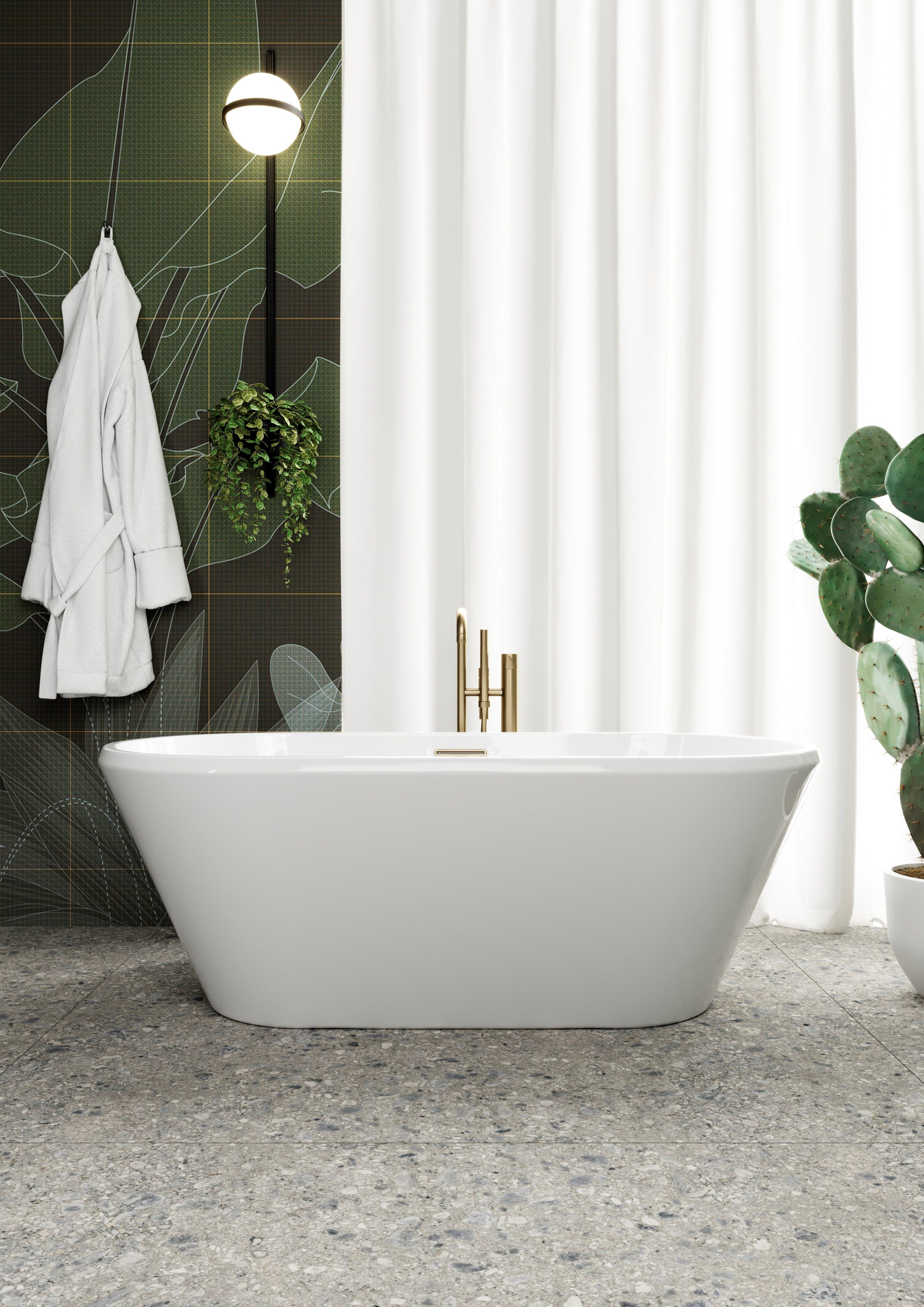 Акриловая овальная центральная ванна GSG Ceramic Design Cruise ARCH-00123080 - Вид №2