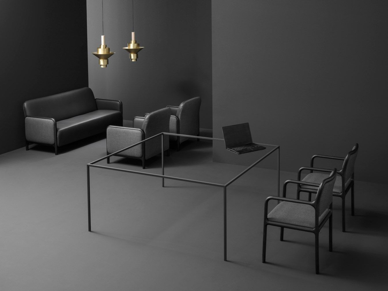 Кожаное кресло с подлокотниками PIAVAL CAMEO-Contract ARCH-00057836 - Вид №3