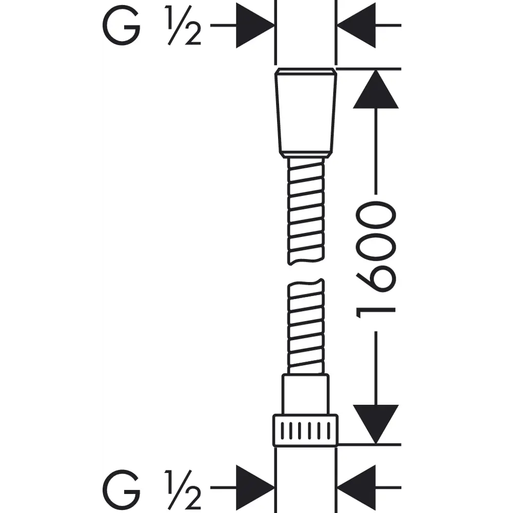 Шланг для душа Hansgrohe Metaflex 28266000 1.6 м ПВХ цвет хром STLM-2032529 - Вид №3