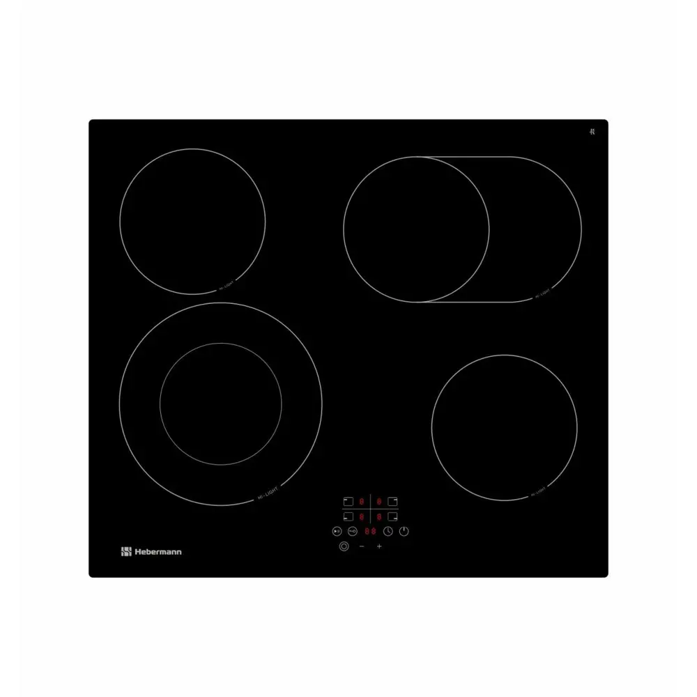 Электрическая варочная панель Hebermann HBKC 6042.1 BL 59 см 4 конфорки цвет черный