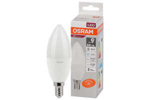 18134881 Светодиодная лампа LED Value, B, E14, 800Лм, 10Вт, замена 75Вт, 6500К, холодный белый свет 4058075579262 Osram