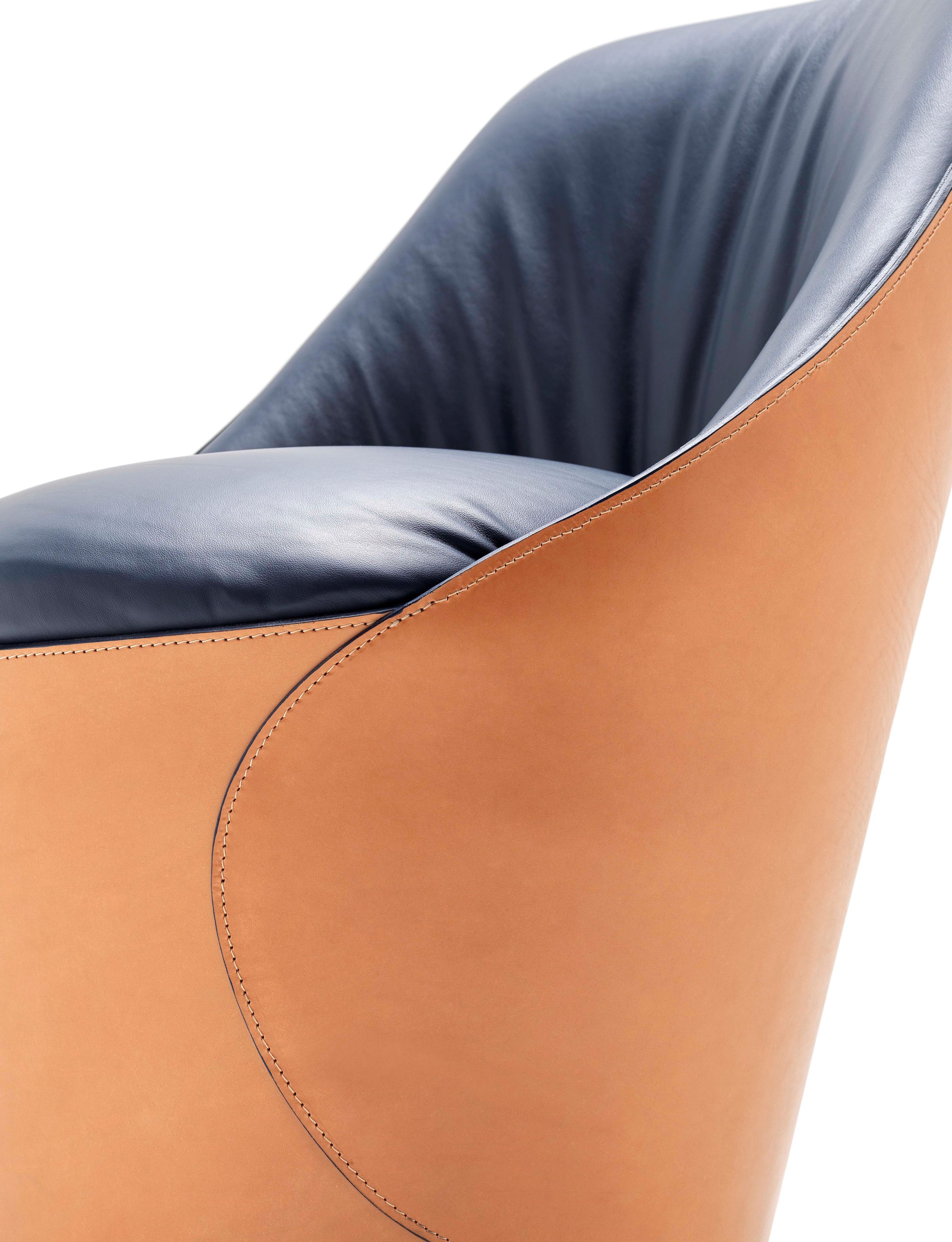 Кожаный поворотный стул Fasem Electa ARCH-00079586 - Вид №9