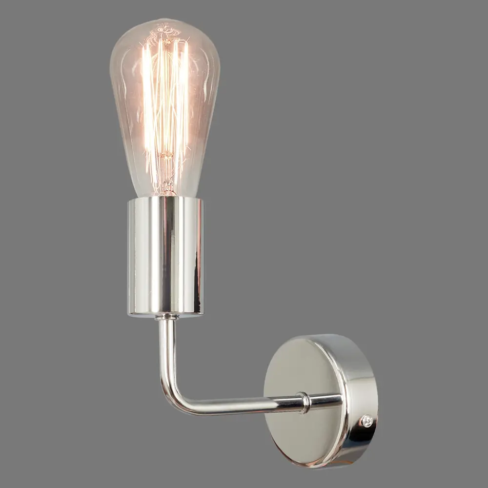 Бра 1хE27х75 Вт, цвет хром ЛАБОРАТОРИЯ СВЕТА "33 ИДЕИ" STLM-2008372 - Вид №1