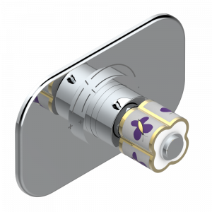 A7D-5100B Ручка регулировки для термостата THG, арт.5100A 1/2" и 5200A 3/4" Thg-paris Capucine фиолетовый с золотым декором Хром