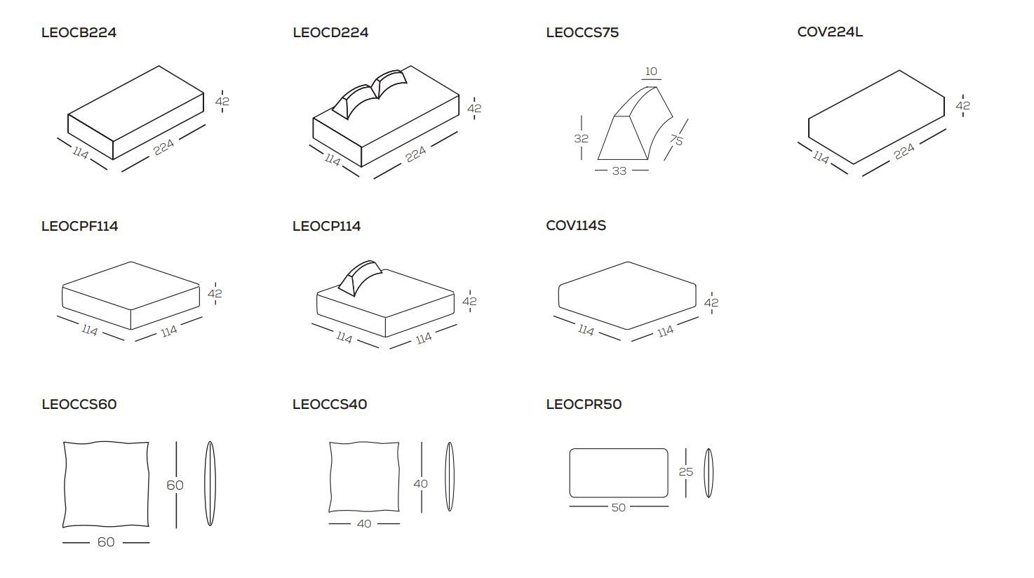 Тканевый модульный съемный садовый диван GRUPPO FOX вне двери ARCH-00125914 - Вид №5