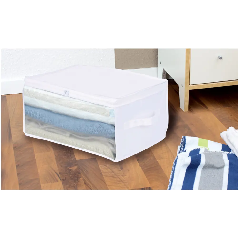 Santreyd Белый кофр для хранения 40×30×20 см с прозрачной вставкой 16292781 STLM-0006793 - Вид №3