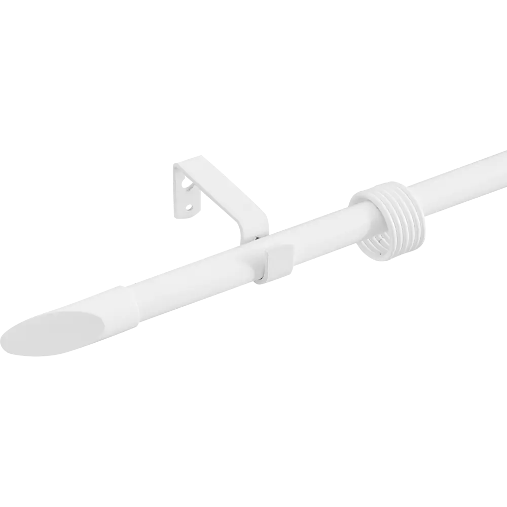 Карниз однорядный раздвижной d19/16 мм наконечник скол 160-320 см цвет белый ORBIS STLM-2171513