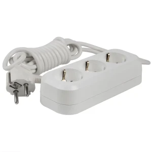 Удлинитель с заземлением Lux 3 розетки 3 м цвет белый