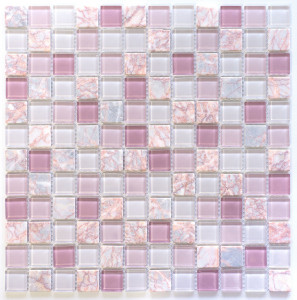 Мозаика стеклянная с вкроплениями природного камня S-854 SN-Mosaic Exclusive