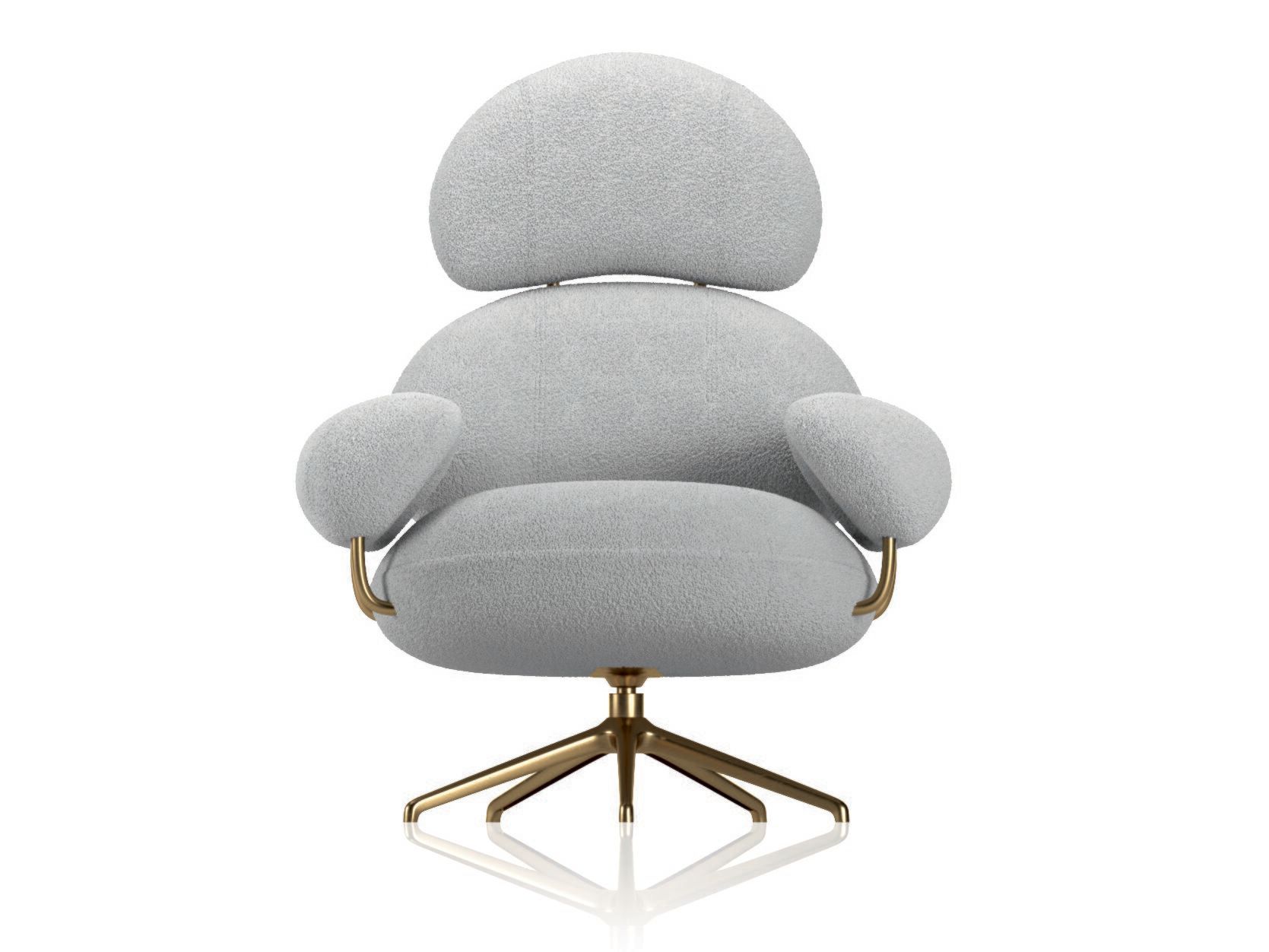 Тканевое вращающееся кресло Natuzzi Italia Posidonia ARCH-00001732 - Вид №2