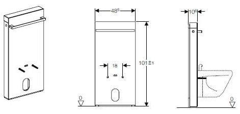 Санитарный модуль для биде Geberit ARCH-00125518 - Вид №2