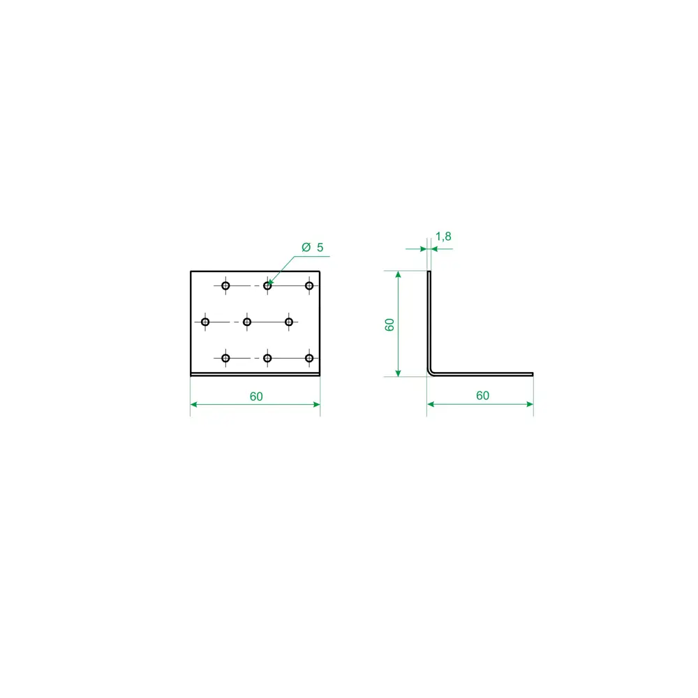 Крепежный уголок Santreyd 60x60 мм для мебели и строительства 18739153 STLM-0012321 - Вид №3