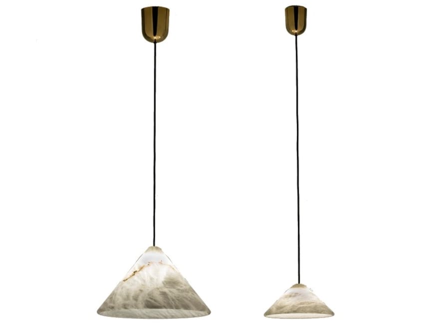 Железный подвесной светильник и алебастровый абажур Alma light ARCH-00103648