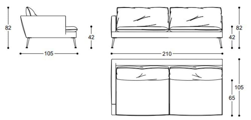 Модульный тканевый диван BLACK TIE ISLAND ARCH-00003859 - Вид №1