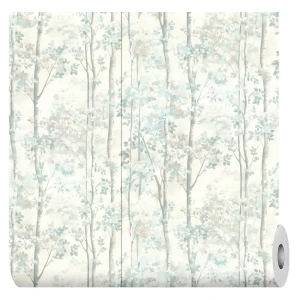 VOG COLLECTION Dforest - Флизелиновые обои с текстурой леса в бежево-зеленых тонах 89394820