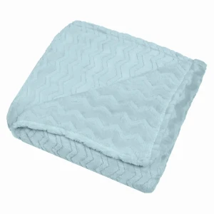 Плед Зигзаг 200x220 см фланель цвет ментол