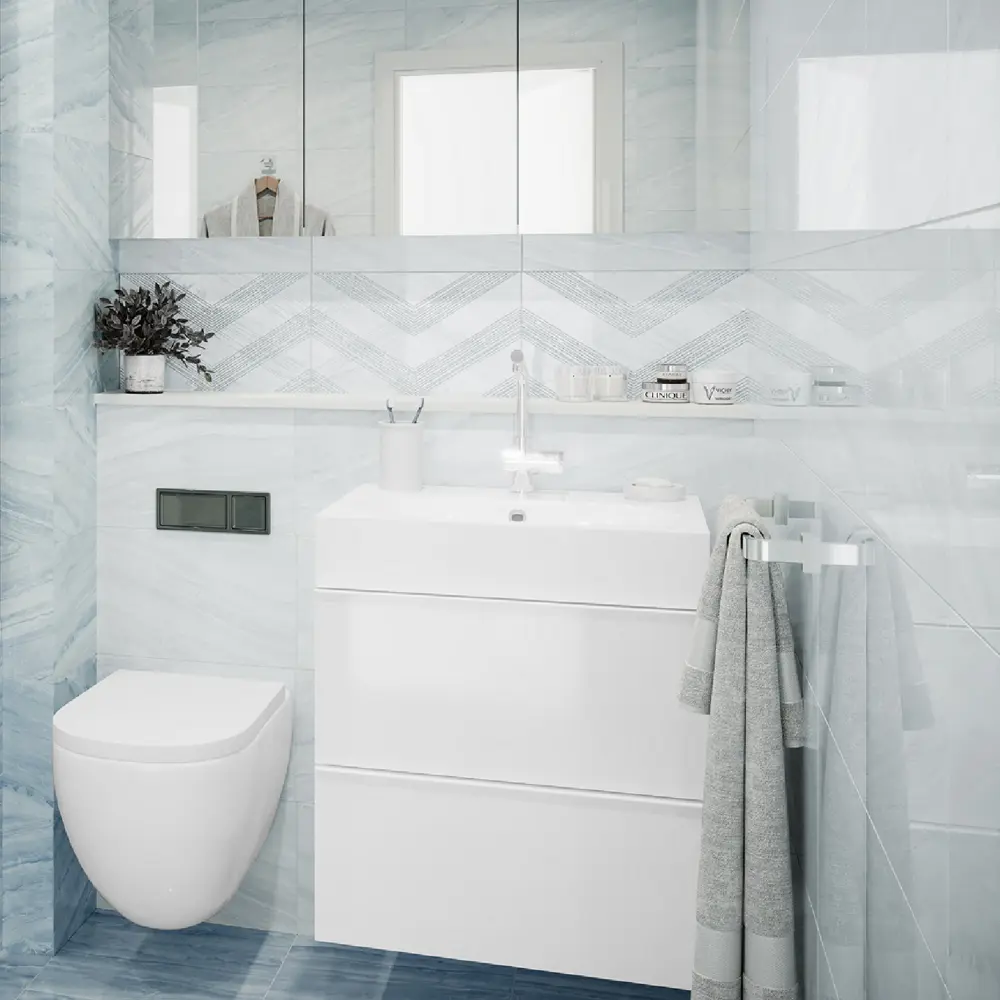 Плитка настенная Ars 40x27 см 1.08 м² мрамор цвет бело-голубой Santreyd STLM-2169407