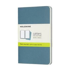 Блокнот Moleskine CAHIER JOURNAL Pocket 90x140мм обложка картон 64стр. нелинованный голубой (3шт)