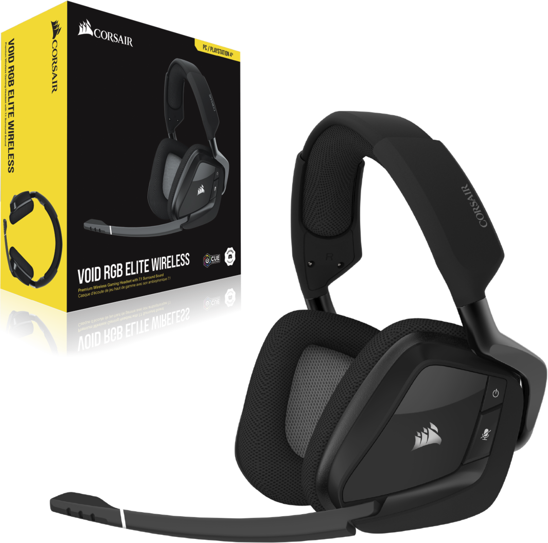 CA-9011201-EU Игровая гарнитура gaming™ void rgb elite wireless premium gaming headset with 7.1 surround sound, carbon Corsair Santreyd  - Вид №11