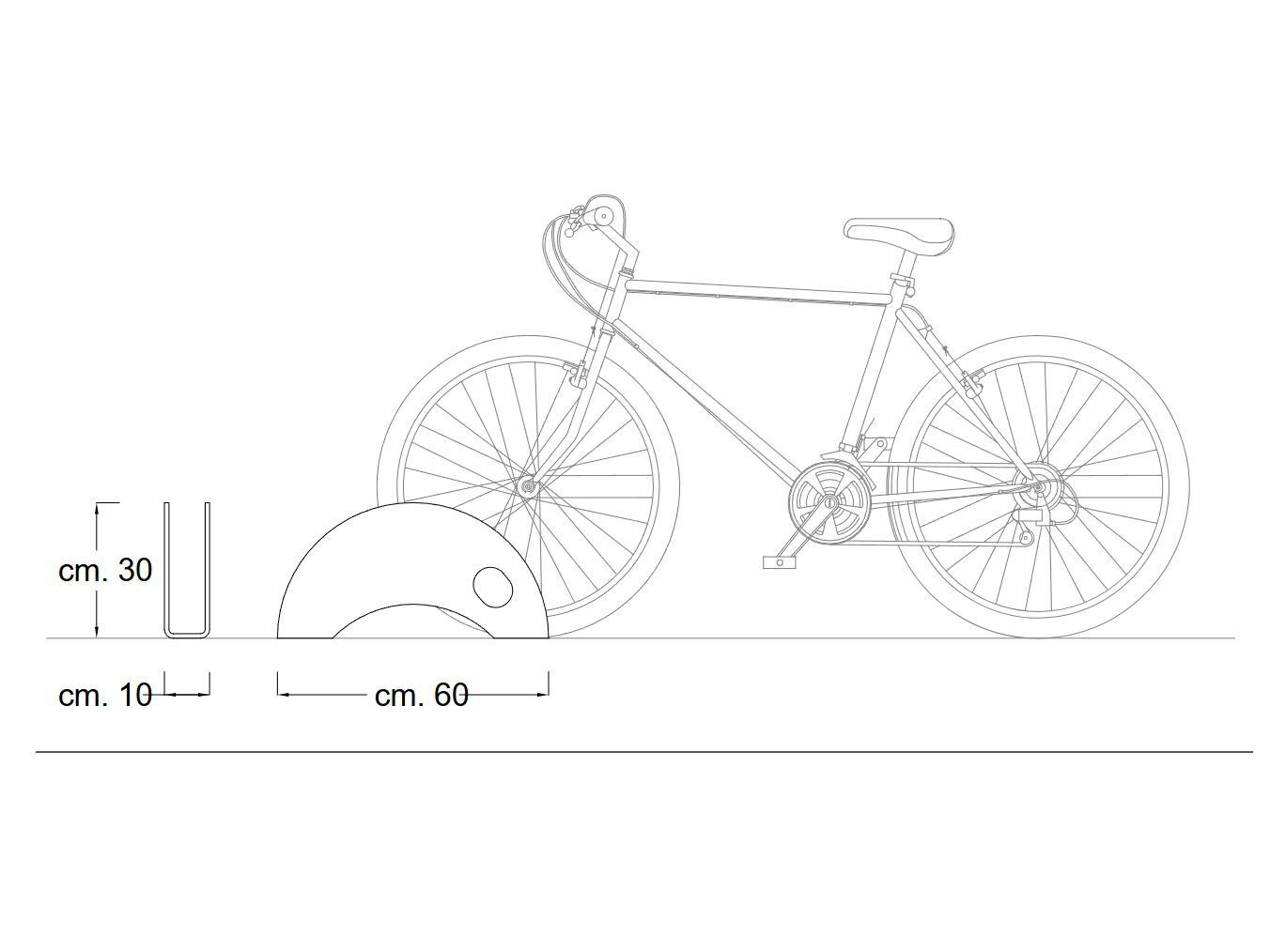 Стойка для велосипедов из оцинкованной стали DIMCAR TATOU ARCH-00083954 - Вид №2