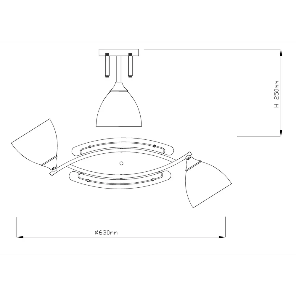 Люстра Йорк 3xE27Х60 Вт, металл/стекло, цвет хром/белый WINK STLM-2145219 - Вид №10