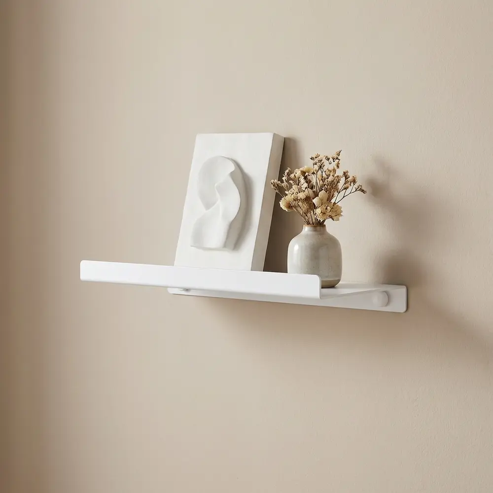 Настенная полка 22x12 см металл цвет белый KONSENSA STLM-2014406