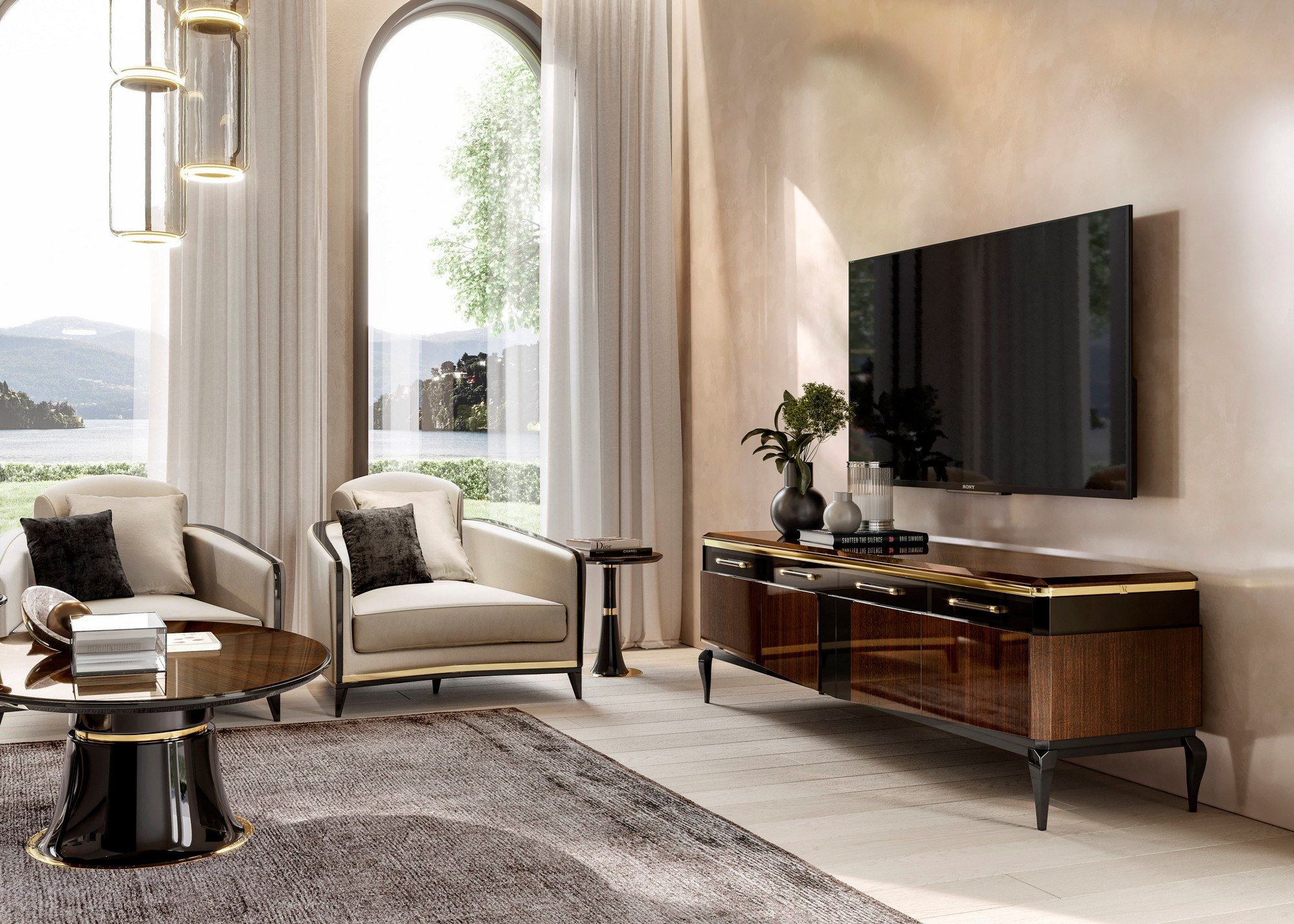 Высокий круглый журнальный столик A.R. Arredamenti Victor ARCH-00002878