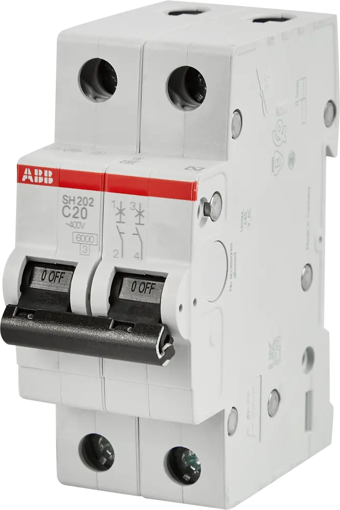 82544438 Выключатель автоматический ABB SH202 2P C20 20 А STLM-1104724