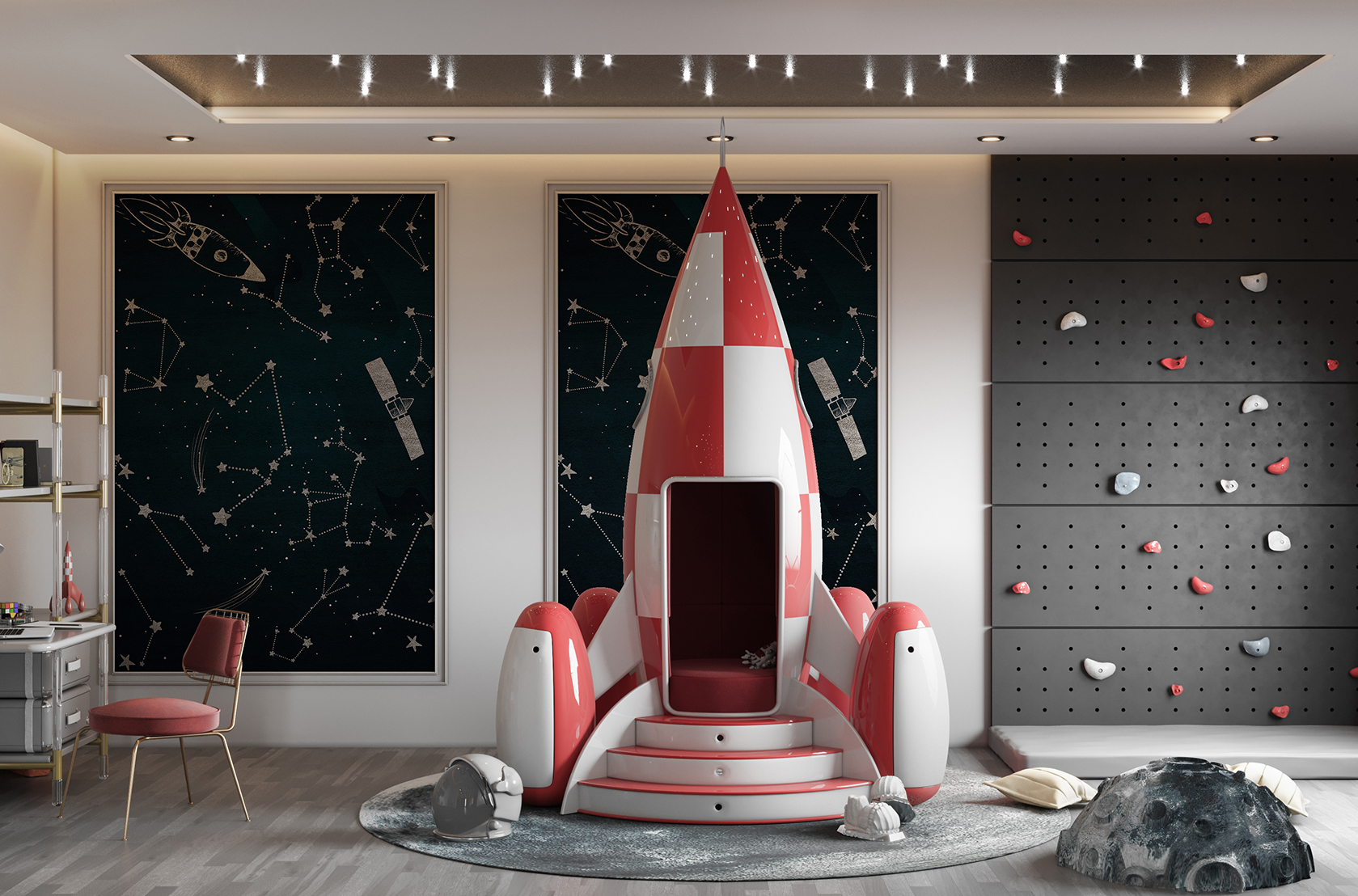 CIST764 Детское мягкое кресло Рокки Ракета Circu  - Вид №9