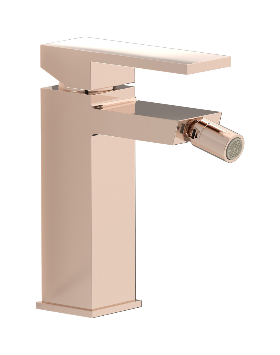 Смеситель для биде на 1 отверстие в комплекте с донным клапаном. WE ARE IB ru220rs Rose Gold Rubacuori 