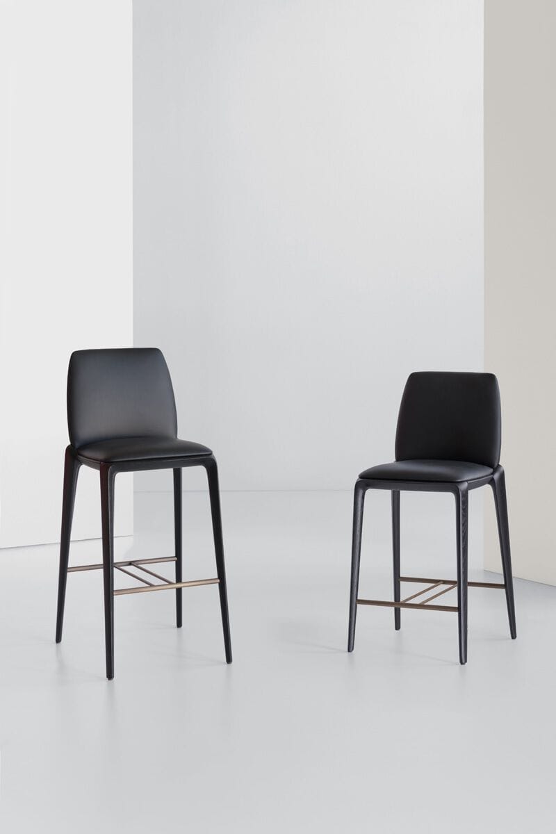 Высокий кожаный стул со спинкой Potocco Hiru ARCH-00041665 - Вид №2