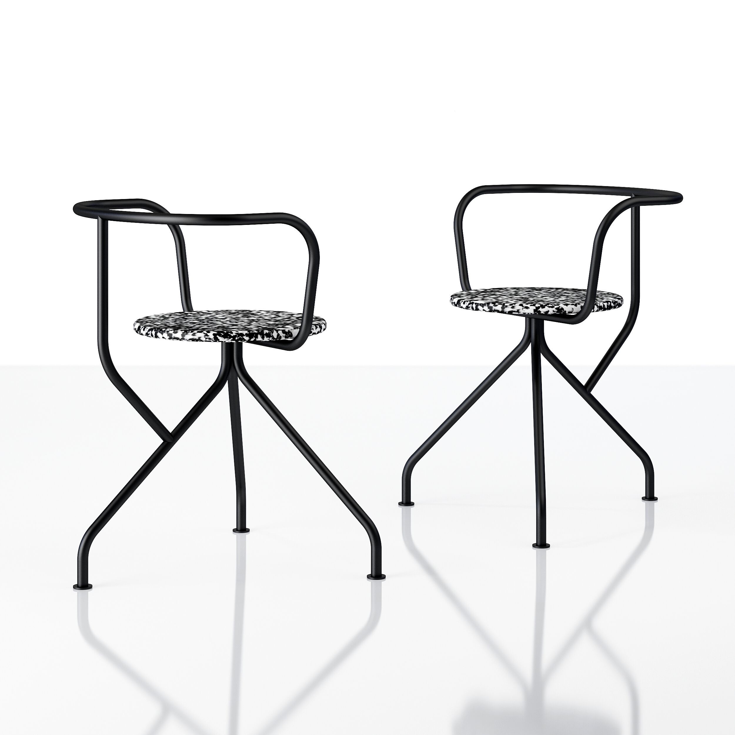 Стальной стул с порошковым покрытием с подлокотниками Nobonobo Kohti ARCH-00024470 - Вид №4