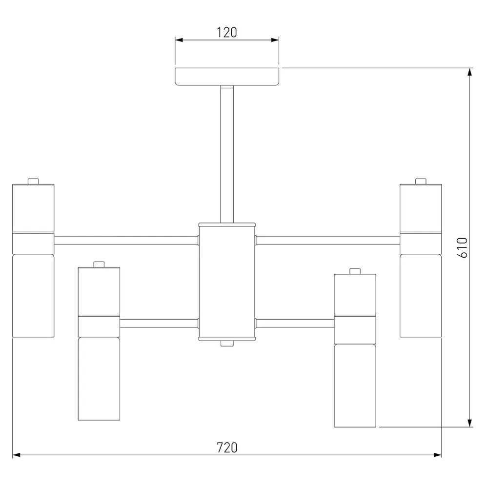 Люстра потолочная Tesoro 70125/8 8 ламп 16 м² цвет черный 89434701 STLM-2162647 Eurosvet  - Вид №8