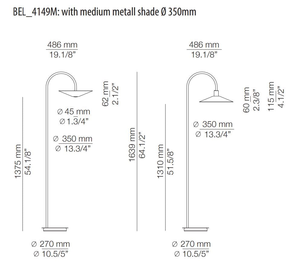 Металл затемняемый светодиодный торшер Estiluz Belt ARCH-00089498 - Вид №6