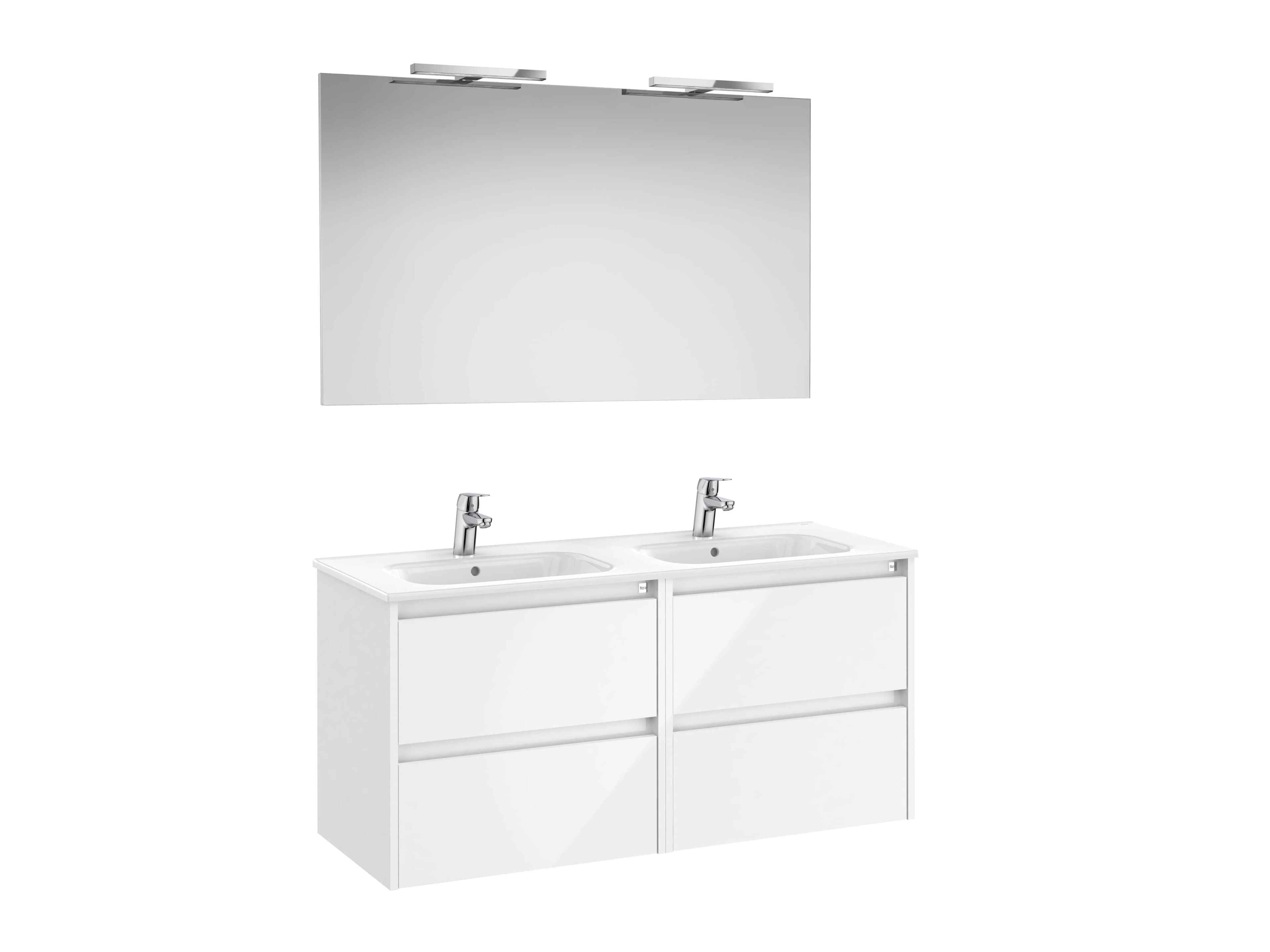 Деревянный напольный двойной умывальник со встроенным умывальником Roca Tenet ARCH-00121558