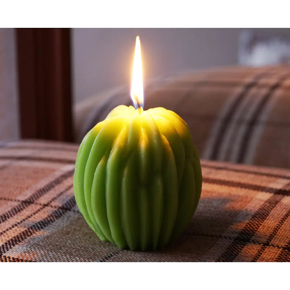 Свеча столбик Артишок зеленая 12 см EVIS STLM-2054798 - Вид №2