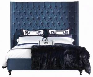 Gianfranco Ferré Home Кровать King size из бархата с высоким изголовьем